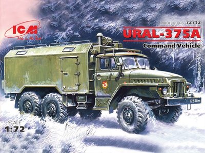 Сборная модель 1:72 грузовика Урал-375А ICM72712 фото