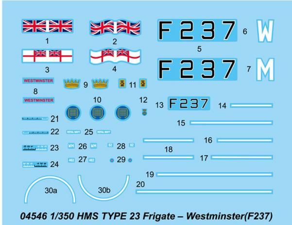 HMS Type 23 Frigate 'Westminster' (F237) - 1:350 TRU04546 фото