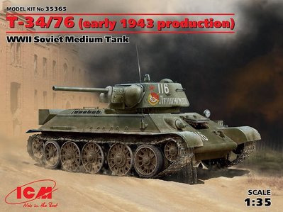 Збірна модель 1:35 танка Т-34/76 (початок 1943 р.) ICM35365 фото