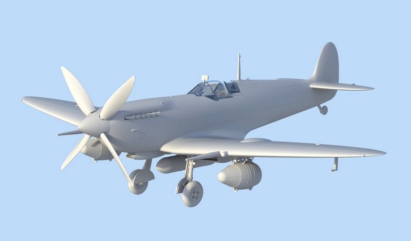 Збірна модель 1:48 винищувача Spitfire Mk.IXC ICM48060 фото