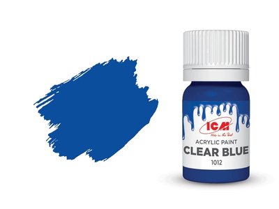 Краска акриловая синяя полупрозрачная ICM 1012 ICM01012 фото