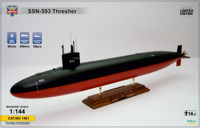 Збірна модель 1:144 підводного човна USS Thresher MS1401 фото