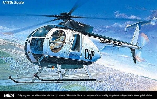 Сборная модель 1:48 вертолета Hughes 500D AC12249 фото