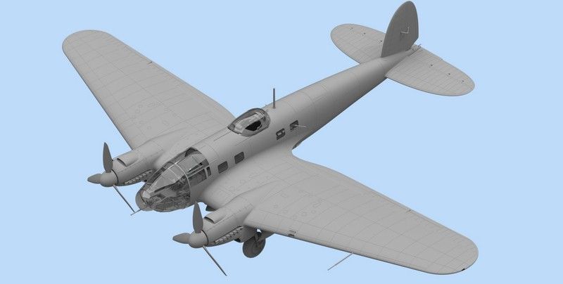 Сборная масштабная модель 1:48 торпедоносца He 111H-6 ICM48265 фото