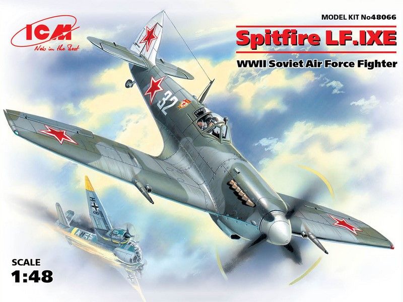 Сборная модель 1:48 истребителя Spitfire LF.IXE (Ссср) ICM48066 фото