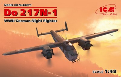 Сборная модель 1:48 бомбардировщика Do 217N-1 ICM48271 фото