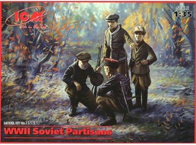 Набор 1:35 фигурок Советские партизаны ICM35631 фото