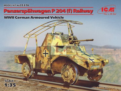 Сборная модель 1:35 бронедрезины Panzerspahwagen P 204 (f) ICM35376 фото