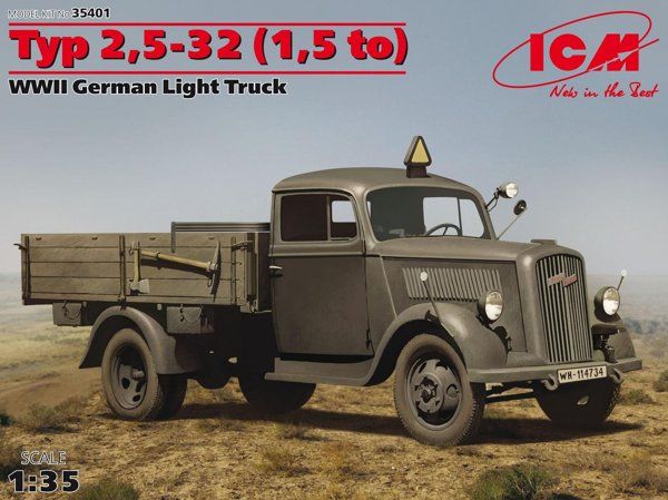 Сборная модель 1:35 грузового автомобиля Opel Blitz Typ 2.5-32 (1.5 to) ICM35401 фото
