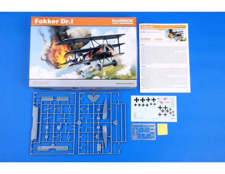Збірна модель 1:72 літака Fokker Dr. I EDU7039 фото