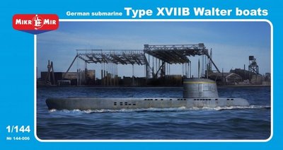 Збірна модель 1:144 підводного човна U-boat XVIIb MM144006 фото