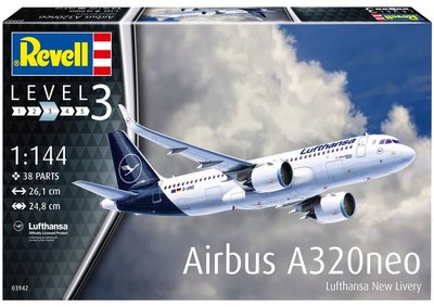 Збірна модель 1:144 збірна Airbus A320neo RV03942 фото