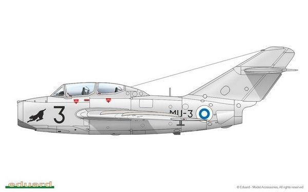 Cборная модель 1:72 самолета МиГ-15УТИ EDU7055 фото