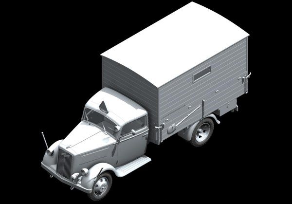Збірна модель 1:35 вантажівки Opel Blitz Typ 2.5-32 санітарний ICM35402 фото