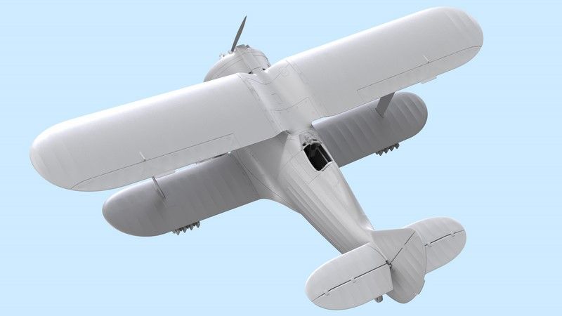 Сборная масштабная модель 1:32 истребителя И-153 'Чайка' ICM32010 фото