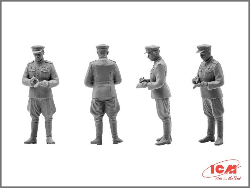 Набор 1:48 фигурок Пилоты и наземный персонал советских ВВС ICM48084 фото