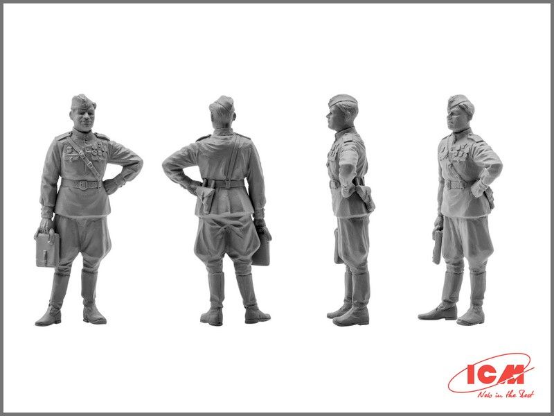 Набір 1:48 фігурок Пілоти і наземний персонал радянських ВПС ICM48084 фото