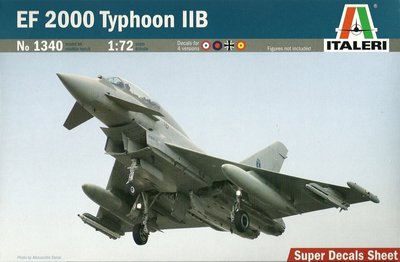 Збірна модель 1:72 винищувача EF-2000 Typhoon IIB ITL1340 фото