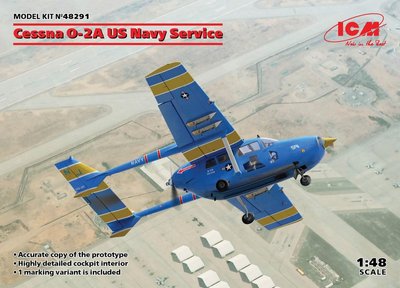 Збірна модель 1:48 літака Cessna O-2A ВМФ США ICM48291 фото