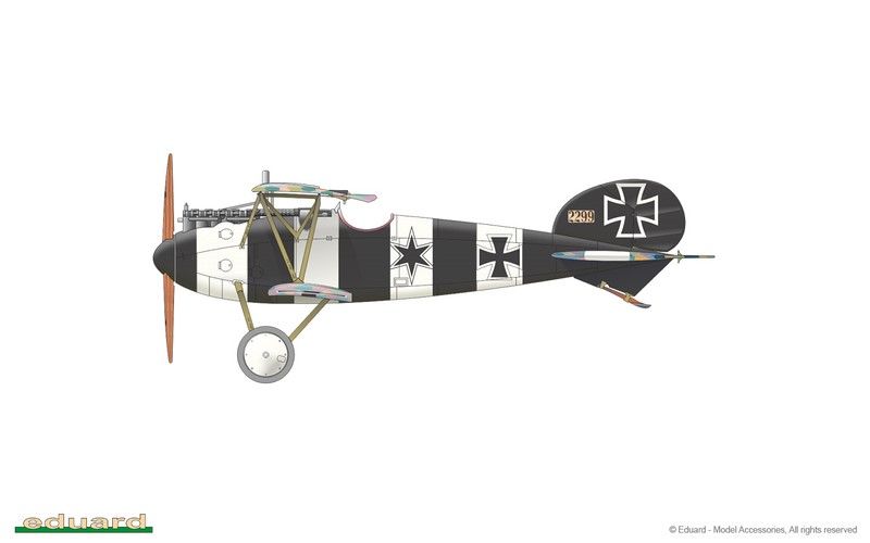 Збірна модель 1:72 винищувача Albatros D.V EDU7406 фото