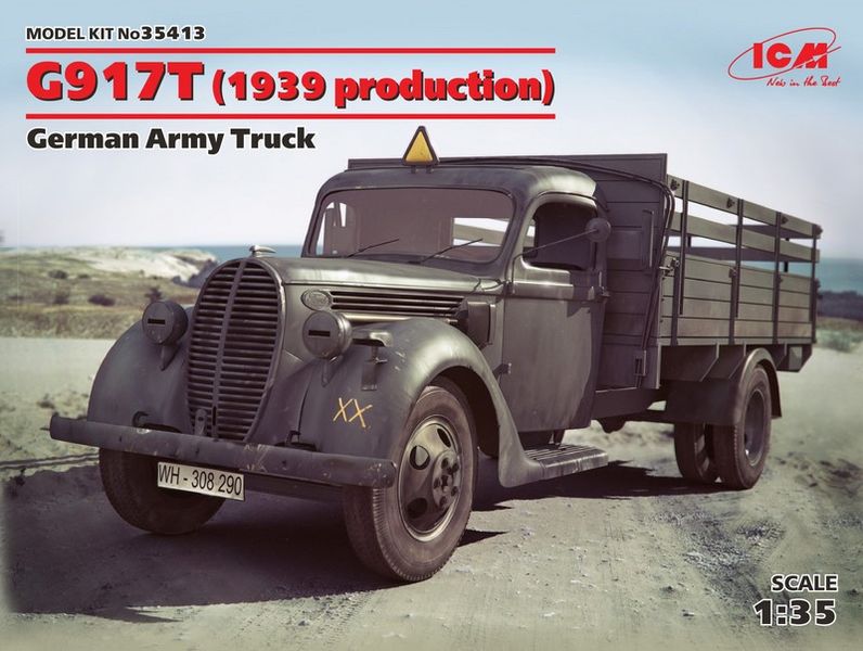 Збірна модель німецького армійського автомобіля 1:35 G917T (1939 р.), ICM 35413 ICM35413 фото