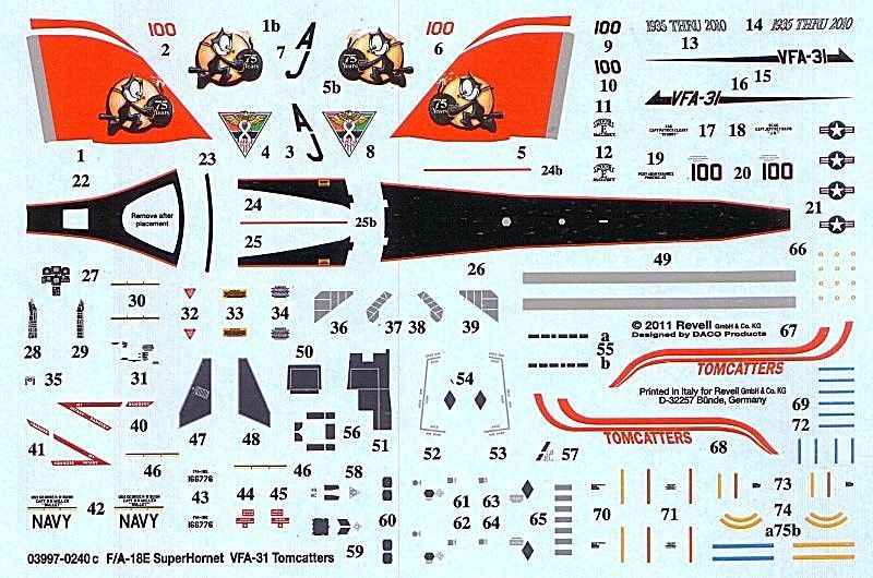 Сборная модель 1:144 истребителя-бомбардировщика F/A-18E Super Hornet RV03997 фото