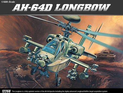 Сборная модель 1:48 вертолета AH-64D 'Longbow' AC12268 фото