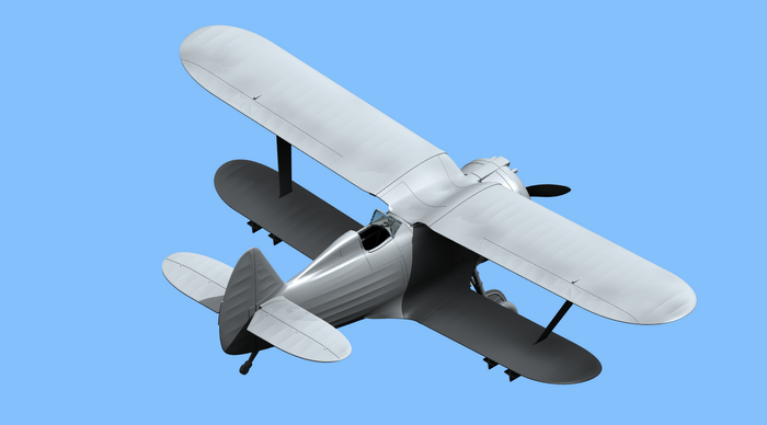 Сборная модель 1:48 истребителя И-153 'Чайка' ICM48095 фото