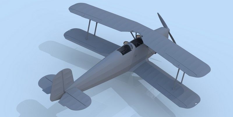 Збірна модель 1:32 літака Bucker 131D ICM32030 фото