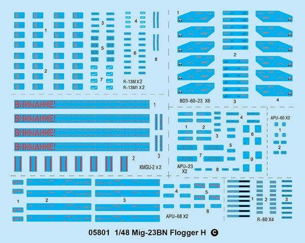 Сборная модель 1:48 миг-23бн МиГ-23БН TRU05801 фото