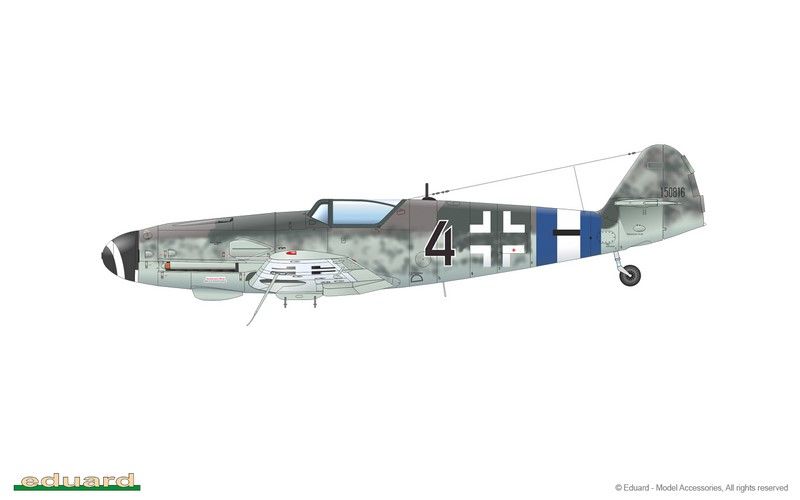 Збірна модель 1:48 винищувача Bf 109G-10 Erla EDU84174 фото