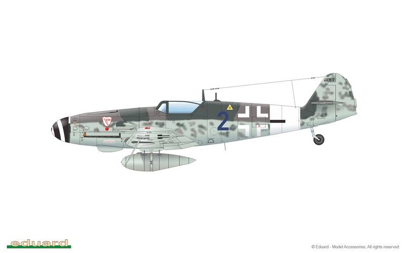 Збірна модель 1:48 винищувача Bf 109G-10 Erla EDU84174 фото