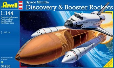 Сборная модель 1:144 космического корабля Discovery с ракетой-носителем RV04736 фото