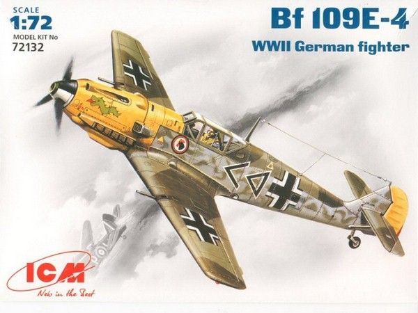 Збірна модель 1:72 винищувача Bf 109E-4 ICM72132 фото