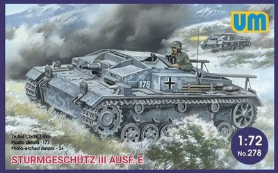 Сборная модель 1:72 орудия StuG.III Ausf. E UM278 фото