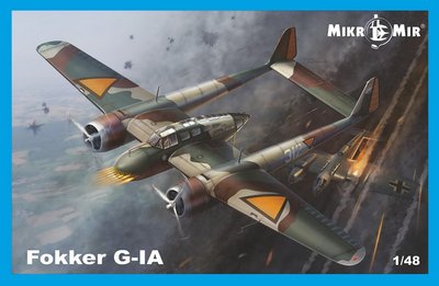 Збірна масштабна модель 1:48 винищувача Fokker G-1A MM48016 фото