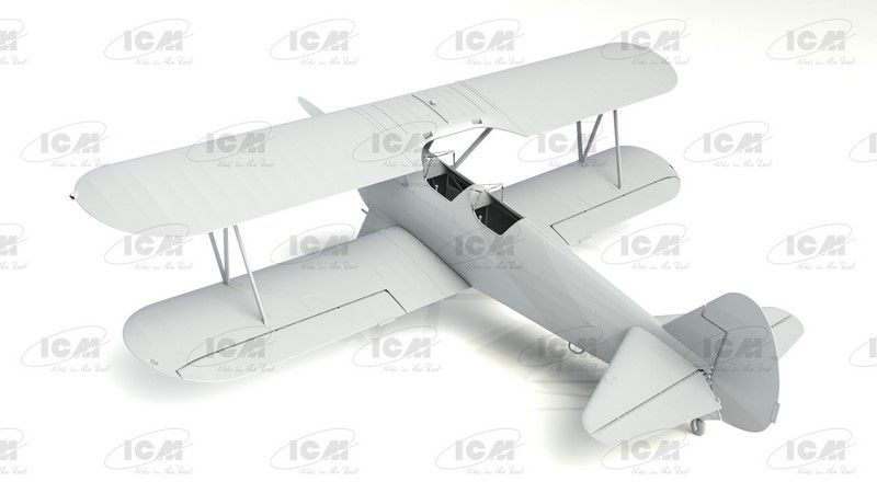 Збірна модель 1:32 літака Stearman PT-17 з курсантами ICM32051 фото