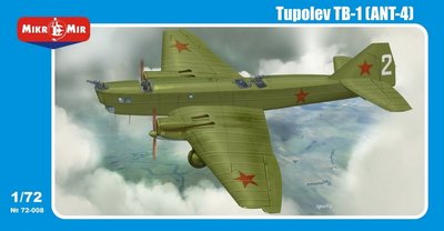 Сборная масштабная модель 1:72 бомбардировщика ТБ-1 MM72008 фото