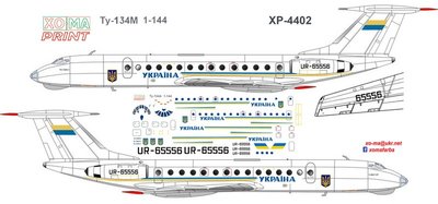 Декали для Ту-134М - 1:144 HOM-XP4402 фото