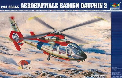 Збірна модель 1:48 вертольота Aerospatiale SA 365N TRU02816 фото