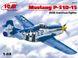Збірна модель 1:48 винищувача P-51D Mustang ICM48151 фото 1