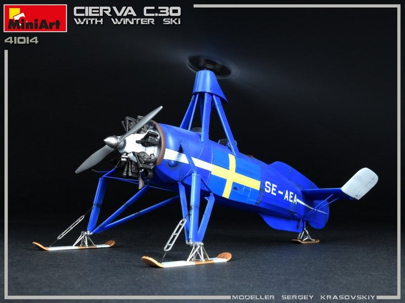 Сборная модель 1:35 автожира Cierva C.30 с лыжным шасси MA41014 фото