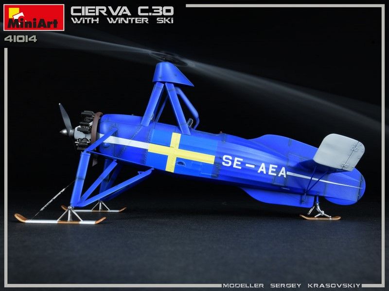 Збірна модель 1:35 автожира Cierva C.30 з лижним шасі MA41014 фото