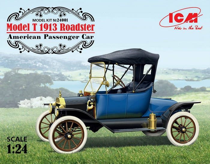 Збірна масштабна модель 1:24 автомобіля Ford Model T 1913 Roadster ICM24001 фото