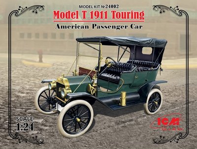 Збірна масштабна модель 1:24 автомобіля Ford Model T 1911 Touring ICM24002 фото