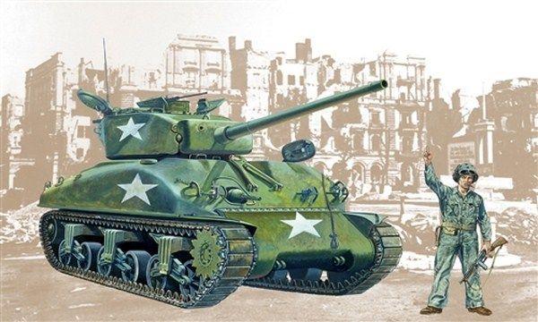 Збірна модель 1:35 танка M4A1 Sherman ITL0225 фото