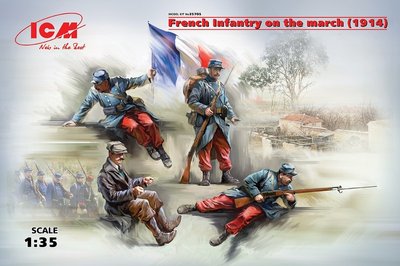 Французская пехота на марше, 1914 г. - 1:35 ICM35705 фото