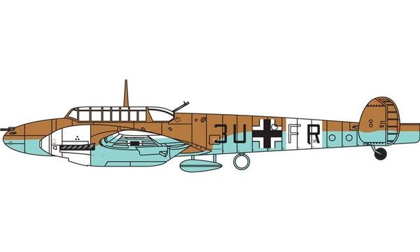 Сборная модель 1:72 самолета Bf 110E Trop, Airfix 03081A AFX03081A фото