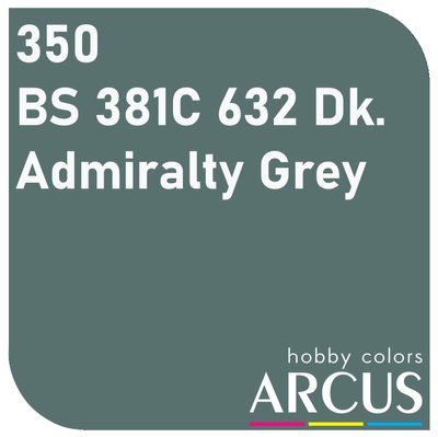 E350 Алкідна емаль BS 381C 632 Dk. Admiralty Grey ARC-E350 фото