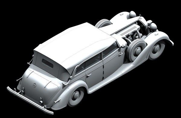Сборная модель 1:35 автомобиля Mercedes-Benz Typ 770K Tourenwagen (с тентом) ICM35534 фото